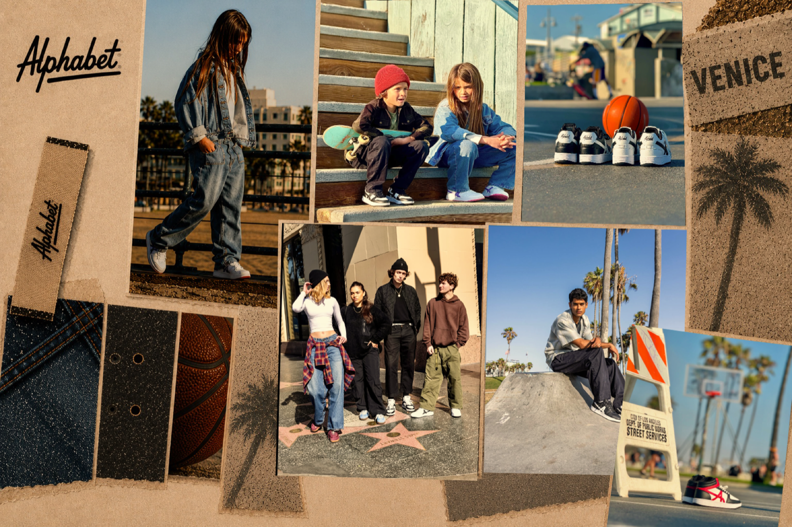 Brand world campaign collage for Alphabet