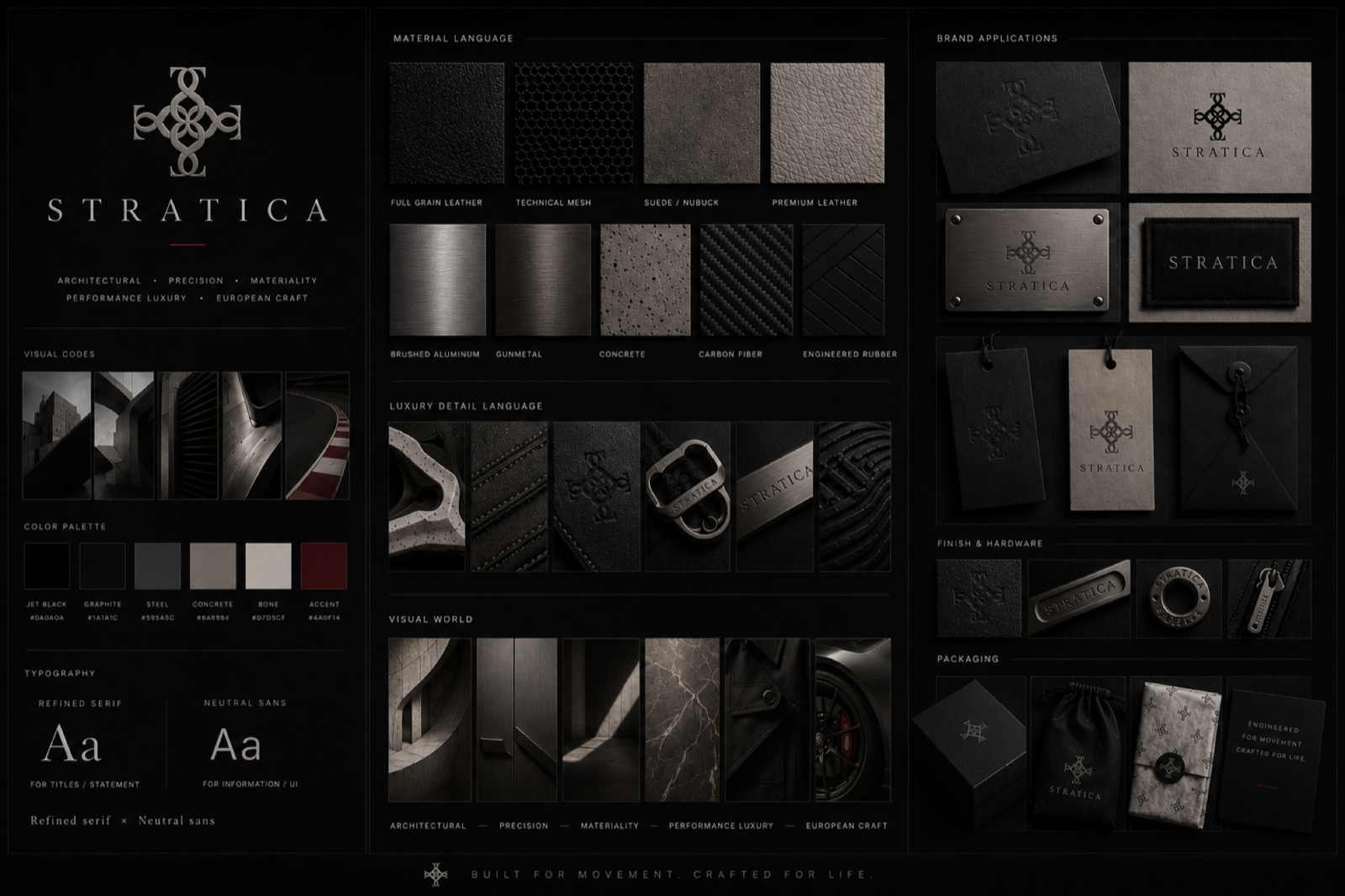 Identity system boards with palettes and applications